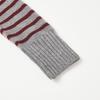 Lagogo Knitted Color Contrasting Long Sleeve Striped Round Neck Sweater