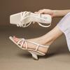 Fashion Sandals Sexy High Heel Genuine Leather Shoes Women 2025 Trend Slim Party Wedding Shoes Silver Black Prom Pumps Summer Sandals