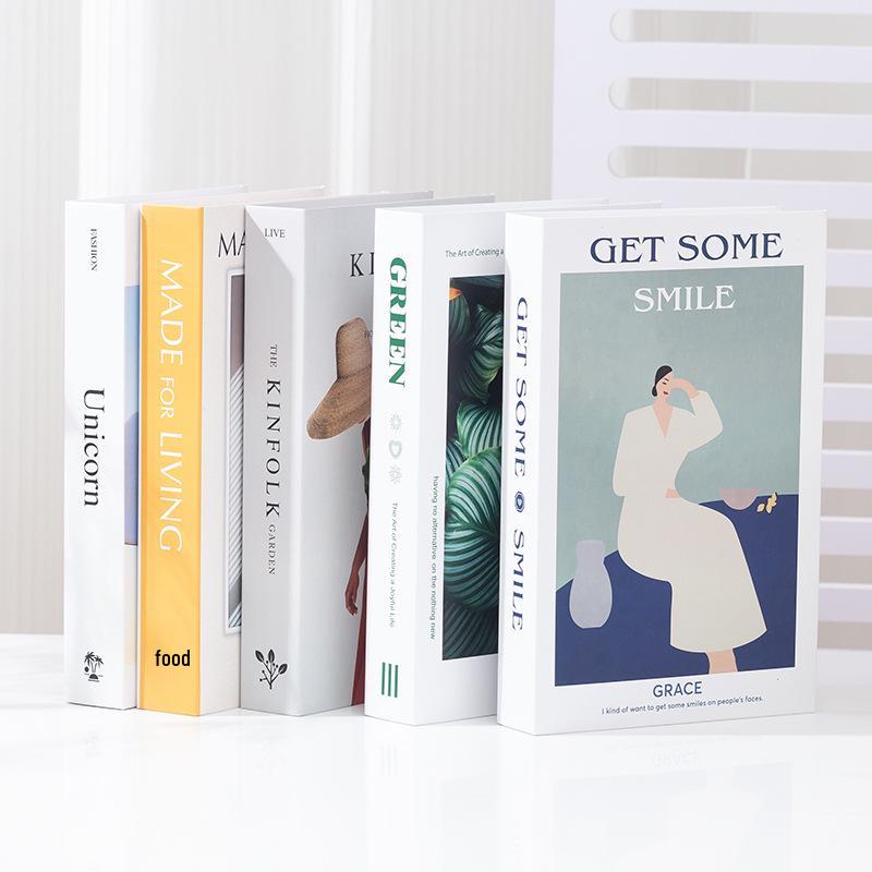 Nordic Minimalist Decorative Bookshelf Props for Modern Living Room and Wine Cabinet Display
