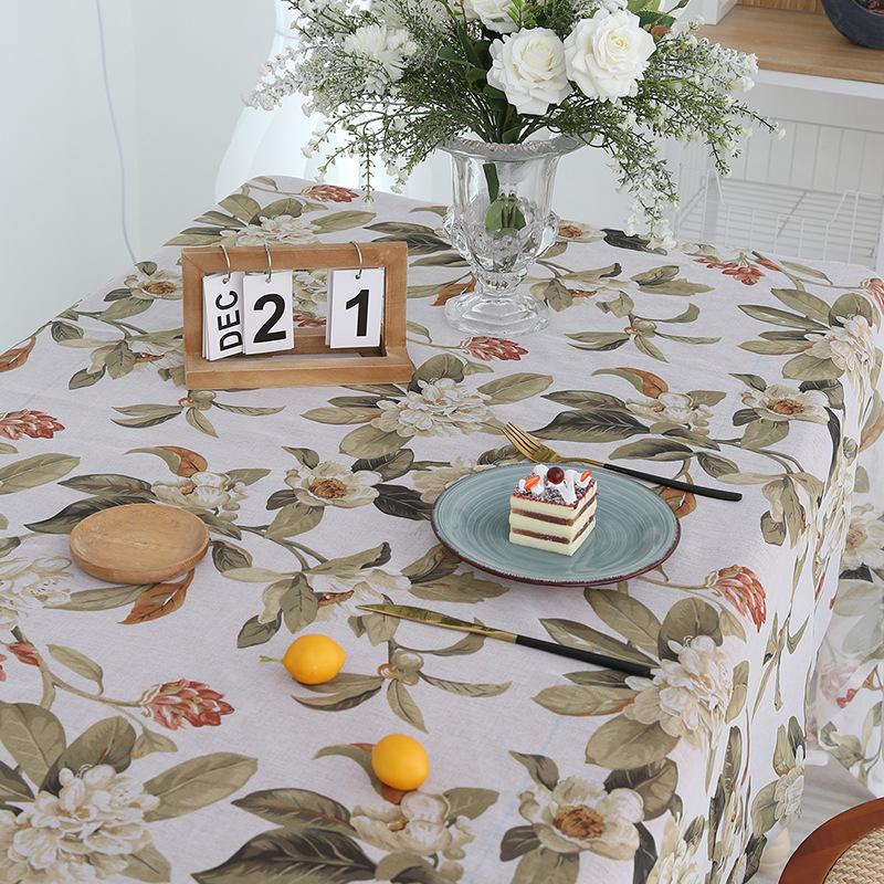 Floral Print Tablecloth Table Decoration Tableware Party Supplies Indoor and Outdoor Tablecloth Reusable/Tablecloth
