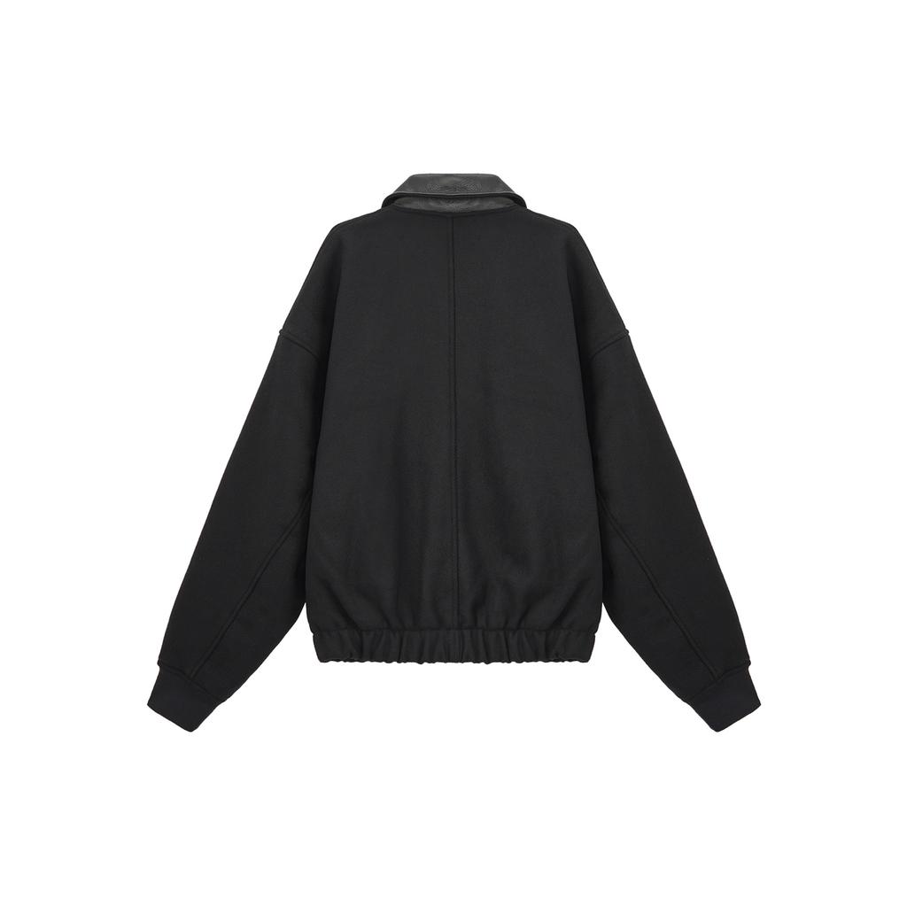 Nike Solo Swoosh Varsity Jacke 'Schwarz' Herren FZ1168-010