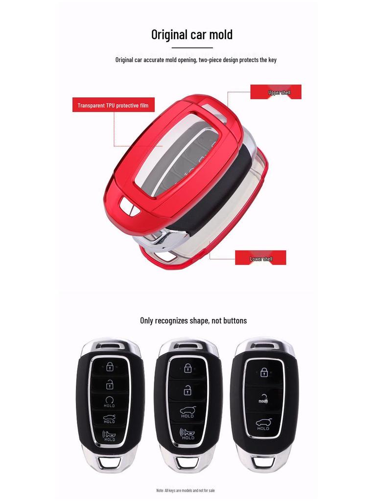 KAKTUS Key Case Set for 19 Beijing Hyundai Models: Santa Fe, ix25, Verna, ix35, Festa