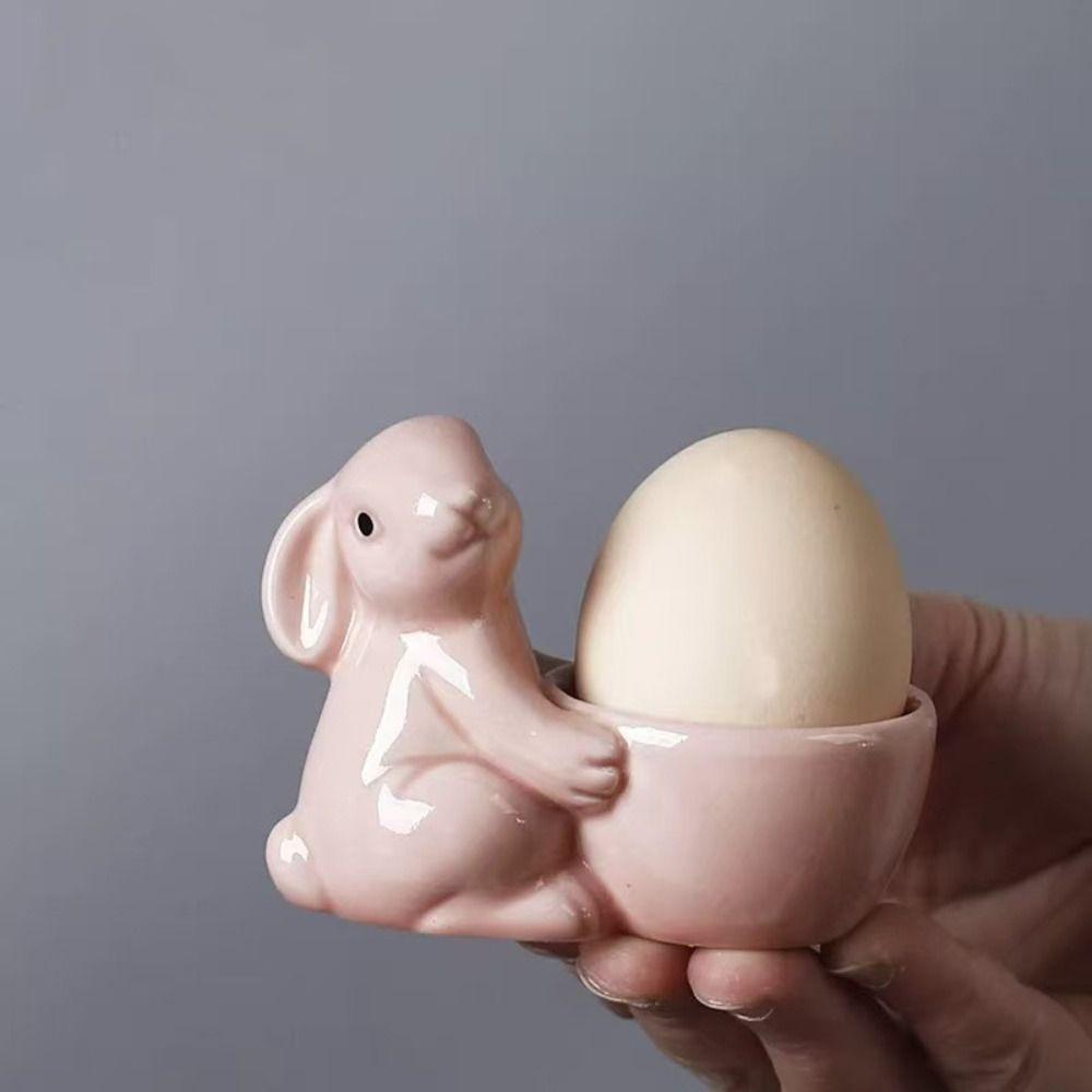Kreativer Keramik-Eierbecher Eier-Organizer Hase Eierhalter Neuer Oster-Eierhalter Osterfeier