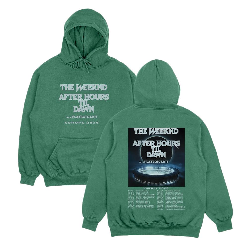 TheWeeknd Tour Hoodie After Hours Til Dawn Europe 2026 Print Pullover Men Women Streetwear Fashion Oversized Hip Hop Sweatshirt