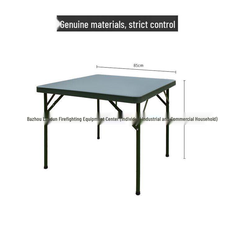 Portable All-Steel Military Green Field Training Table and Chair Set for Outdoor Use