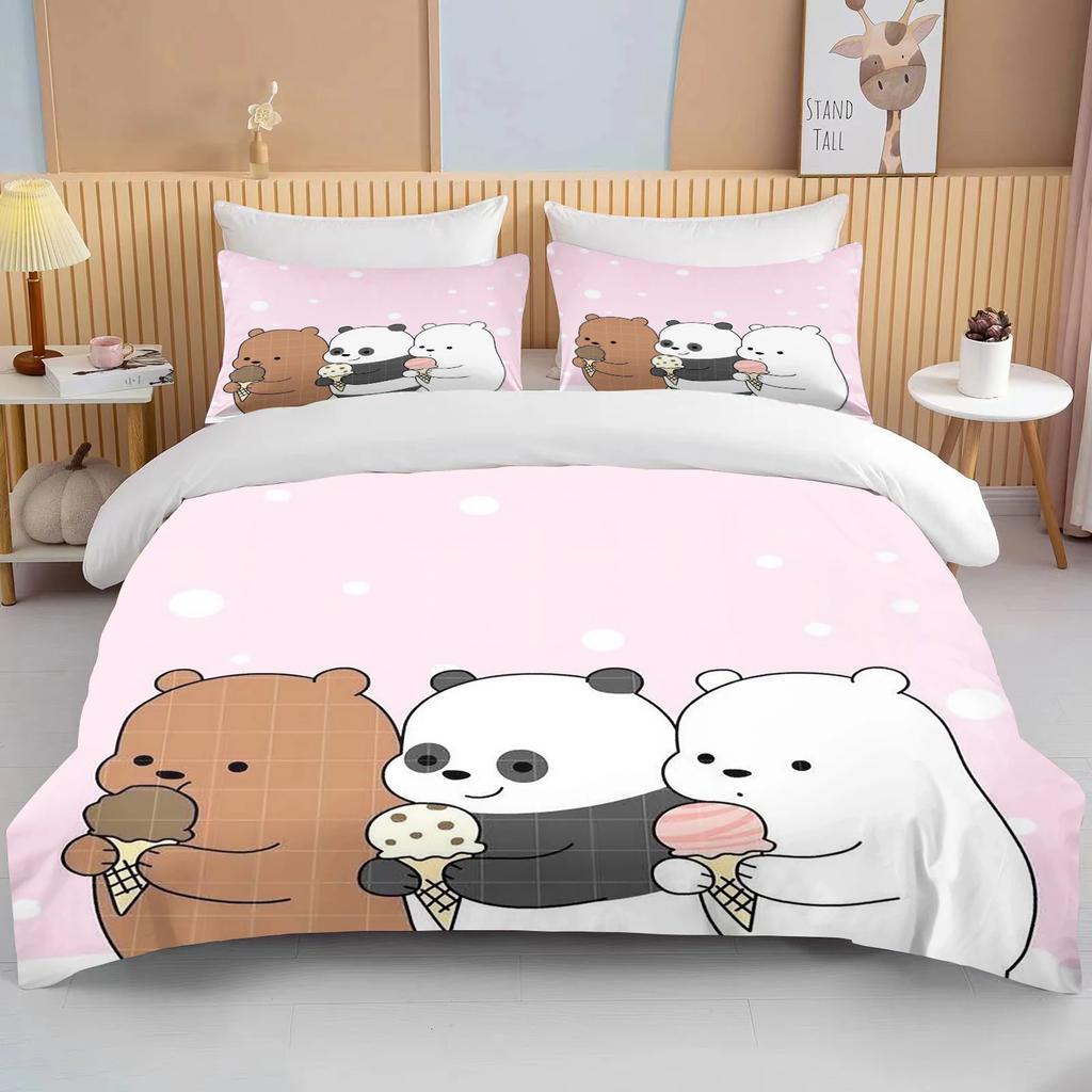 Comforter Bubu Dudu Cartoon Cute Bear Kawaii Christmas Gift King Twin Double Boys Bedding Set Microfiber Or Polyester