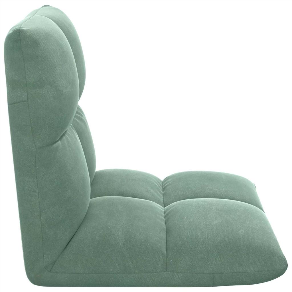 Adjustable Floor Chair Sea Green Velvet