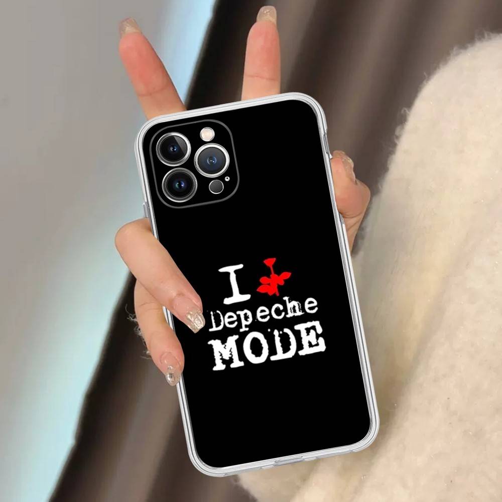 Custodia morbida trasparente per telefono con logo della band rock Depeche Mode Per iPhone 15 12 14 16 17 13 Plus 11 Pro Max 13 Pro