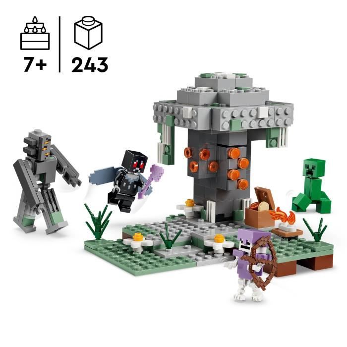LEGO Minecraft 21586 Der Blasse Garten - Bauspielzeug für Jungen oder Mädchen ab 7 Jahren