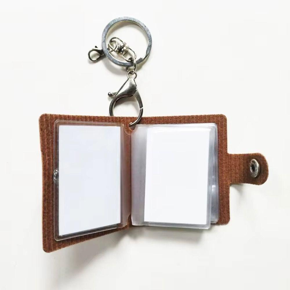 DIY Wallet Mini Photo Album 2 Inch Photo Card Holder PVC Photo Album Keychain Jewelry Gift