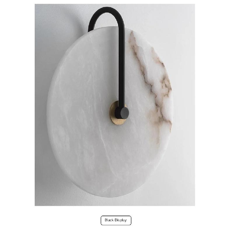 Nordic Wall Sconces Light Fixture Led Marble Moon Bedside Lamp Interior Indoor Lighting Home Bedroom Decor Modern Hotel Simple