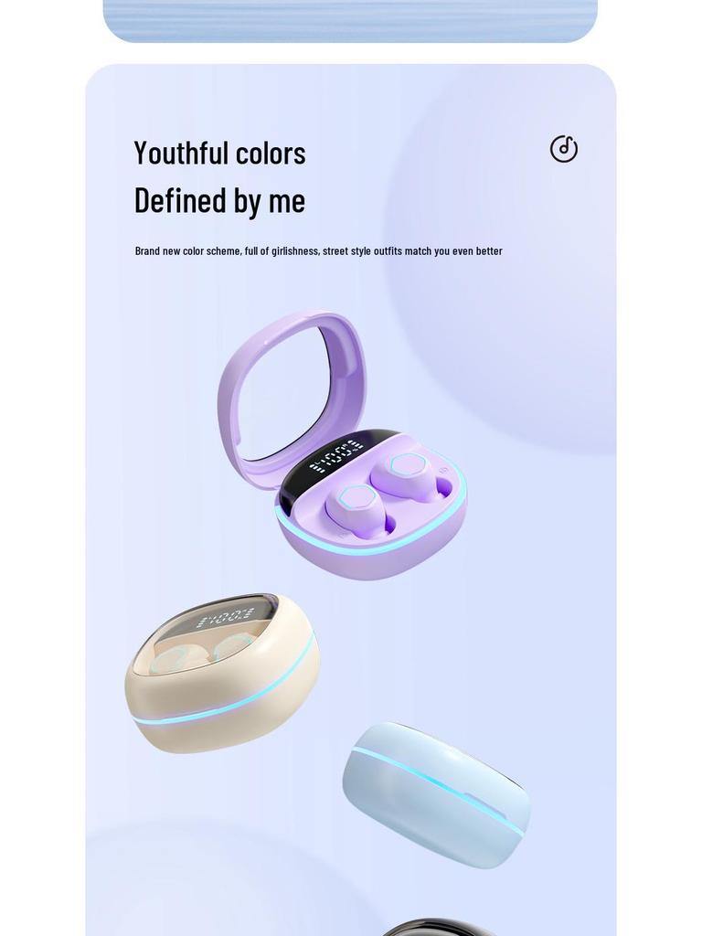 M41 Wireless Bluetooth Earbuds: Noise-Cancelling, Long Battery, 5.3 Smart Display, Transparent Design