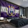 RSC Anderlecht Wall tapestry, aesthetic printed fabric blanket, suitable for bedroom, living room, and home decor.