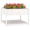 VidaXL Planter and Shelf White 111.5x111.5x81cm Solid Pine Wood 823802
