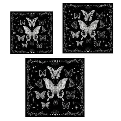 Tarots Card Tablecloth Altars Cloth Butterfly Astrologys Tablecloth Divinations Card Cloth Tapestry Wall Decoration