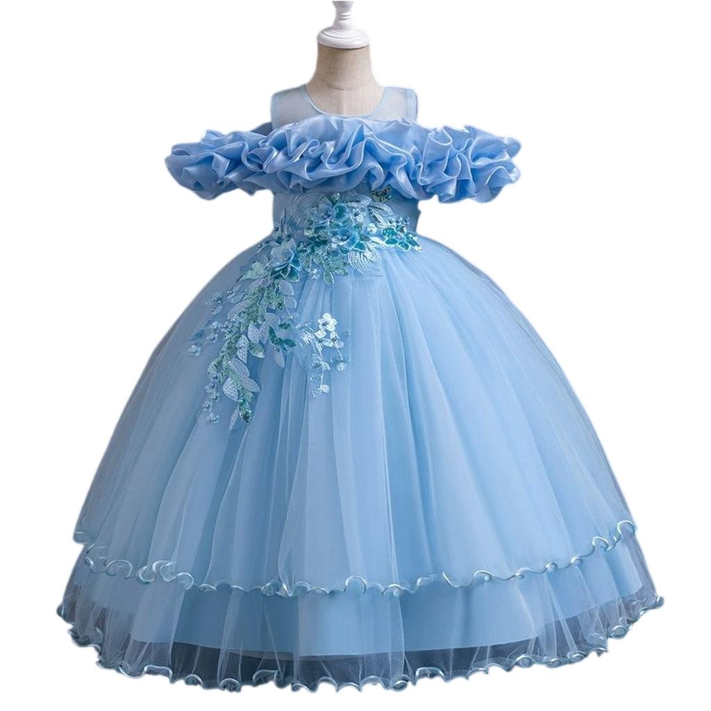 Vestito Principessa per Bambina Abito da Sposa Vestito Formale da Festa per Bambini