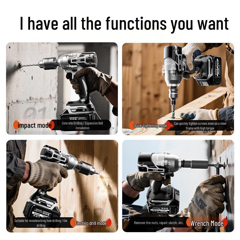 AuraLead Cordless Brushless Impact Wrench Set CN plug (adapter included)