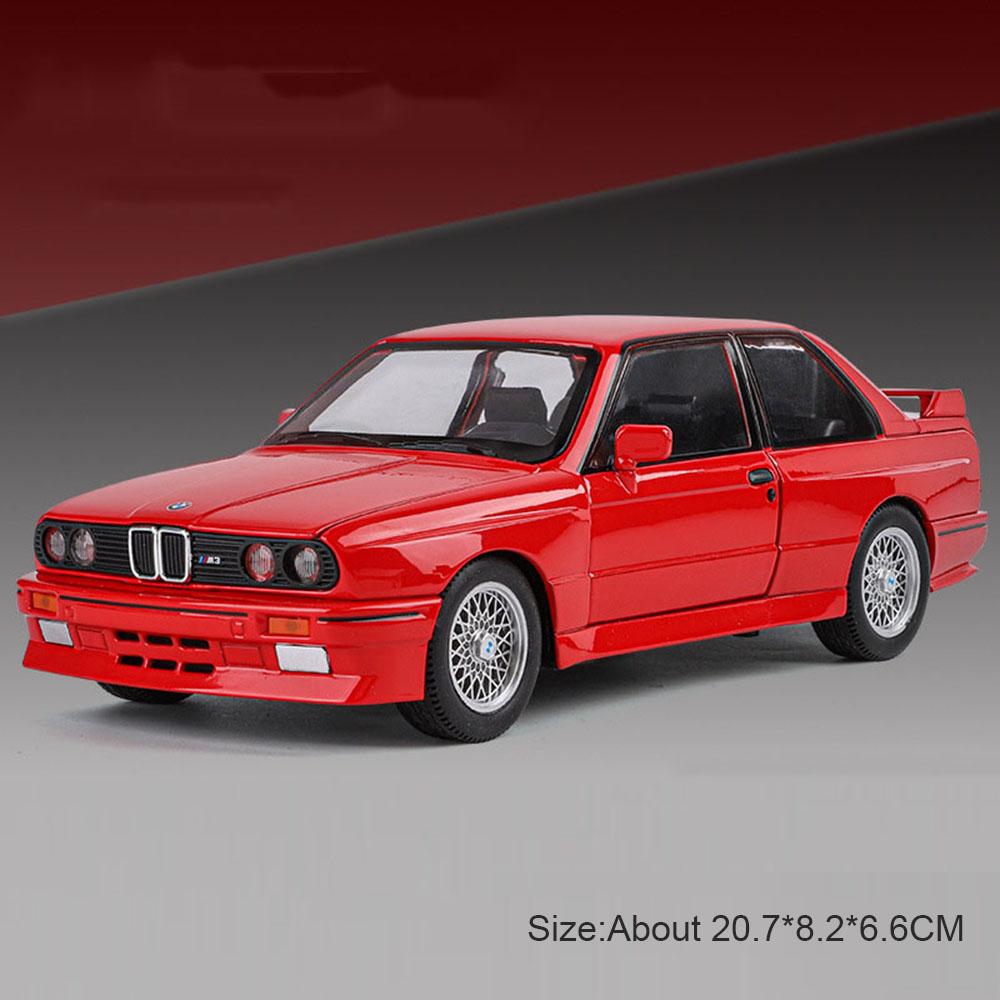 1:24 W140 320SEL M3 Toy Car Model Alloy Diecast Sound Light Pull Back Miniature Vehicles Models Christmas Gifts for Kids