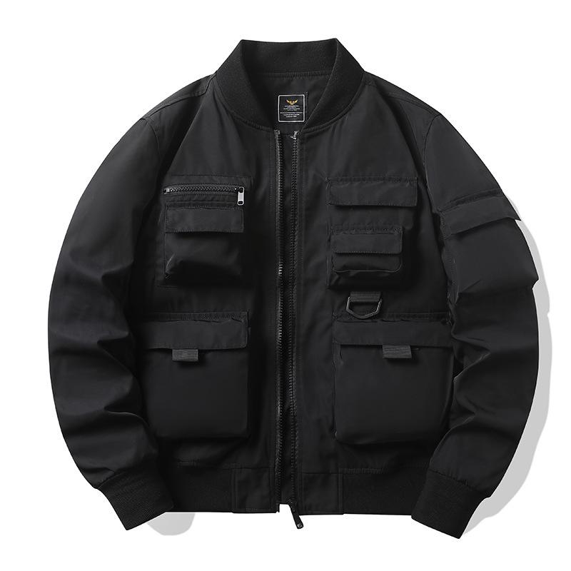 American Retro Jacket for Men In Spring, Autumn and Winter, New Loose Top, Functional Wind Workwear, Multi-pocket Jacket for Men