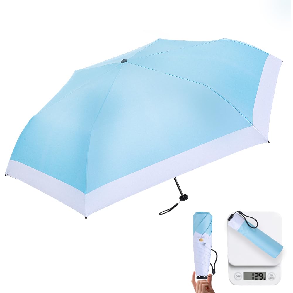

Hankins Folding Parasol JIS Folding Umbrella with UV Full Suitable for Women in Sun and Summer Perfect for or as a Blue Umbrella, [Lightweight 129g, синий