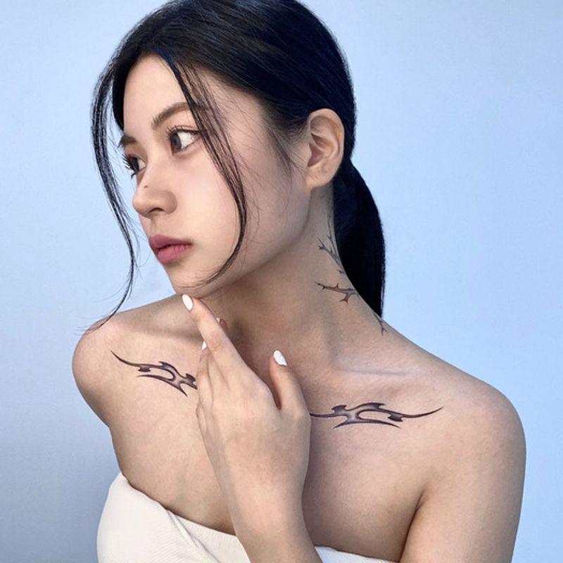 Kierutattoo Thorn Vein Tattoo Sticker 4. Branch