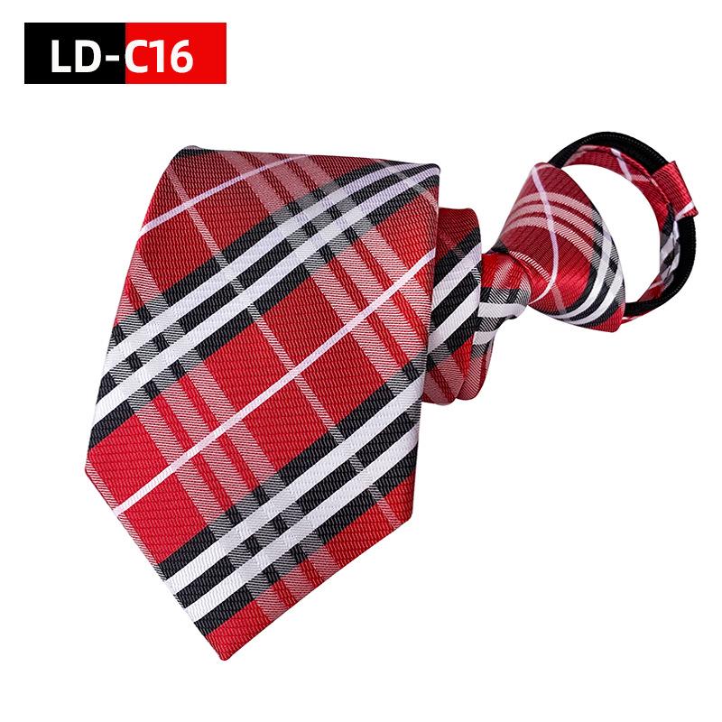 Men's 8cm Lazy Zipper Tie - Easy-Pull Formal Business Tie