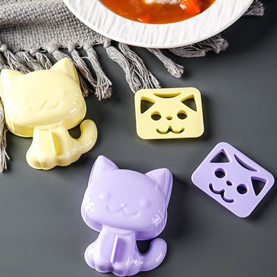 3Pcs/Set Cute Cat Sushi Mold Diy Sandwich Rice Ball Mold Kitchen Gadgets Kids Breakfast Mold Sushi Bento Accessories