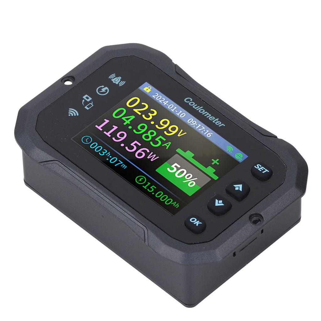 Battery Monitor WIFI Remote Control 10-100V 400A Battery Capacity Voltage Monitor Gauge for RV