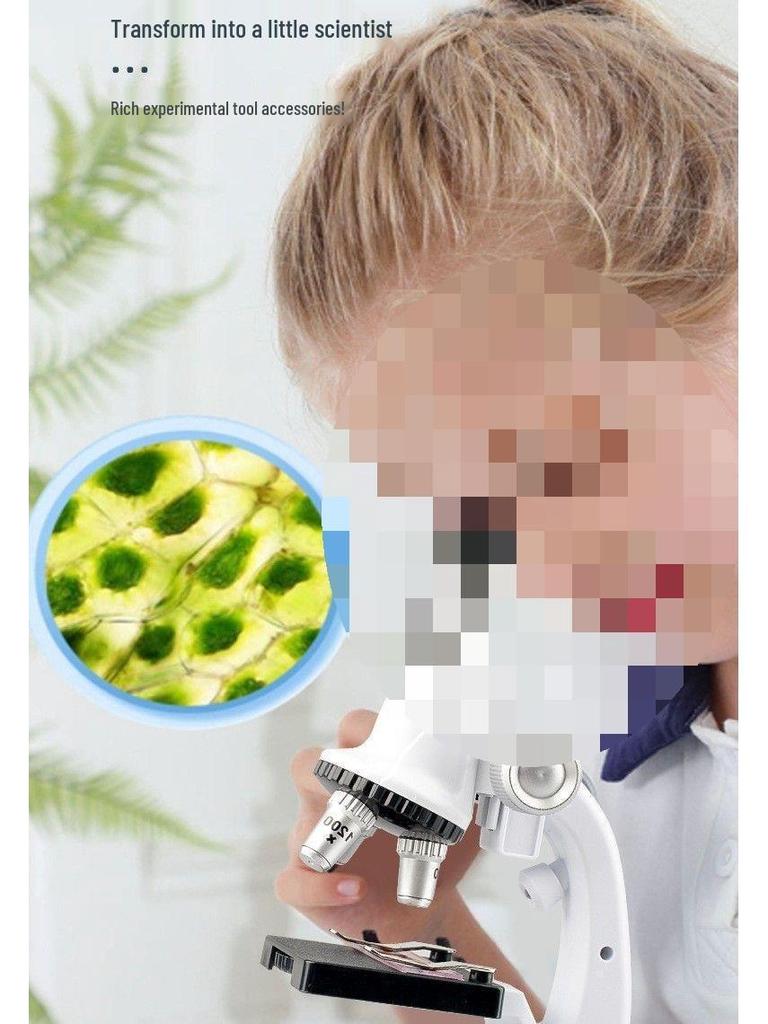 Professional-Grade HD Optical Microscope for Children's Science, Middle School Use; Detects Bacteria; Junior High Exam Model
