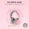 Razer Kraken Kitty V3 Pro Quartz Pink Edition Wireless Gaming Headset with cat ears that react to streaming and HyperSpeed Wireless Bluetooth and USB