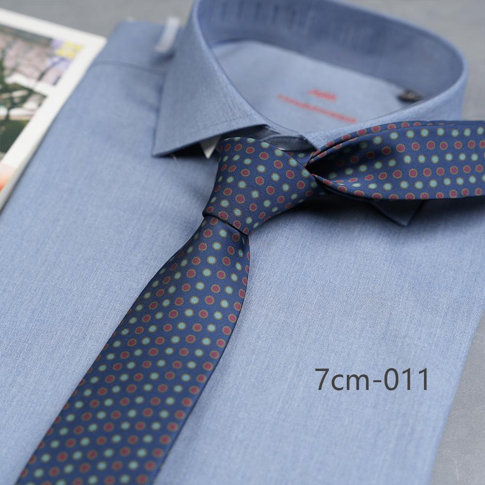 

Напечатанный мужской галстук 7 см, завязанный вручную, цветочный горошек, повседневный ретро-узор, аксессуары