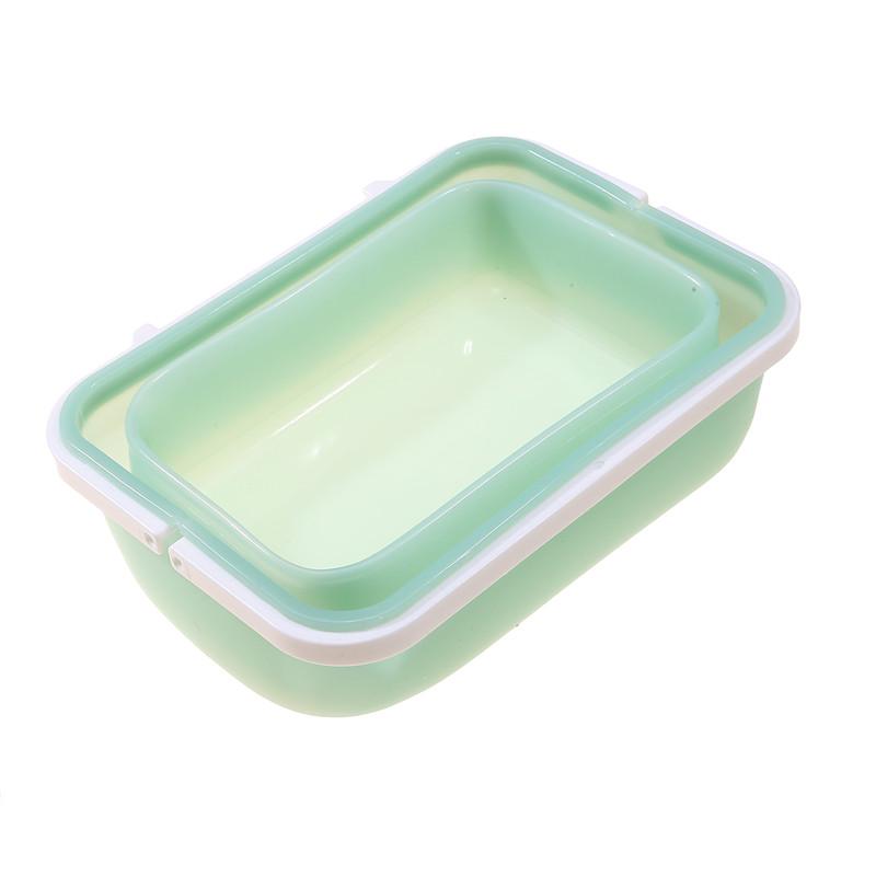 

Силиконовый складной ящик для хранения продуктов, ланч-бокс, пищевой ящик для хранения продуктов в холодильнике, миска для микроволнового нагрева зелёный