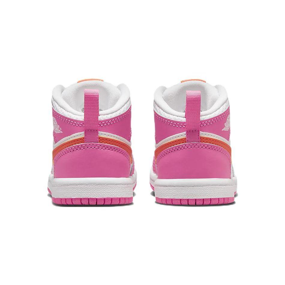 Air Jordan 1 Mid TD Pinksicle Orange Baby Sneakers White Safety-Orange DX3239-681