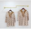 Mannequin Display Rack: Women's Clothing Store, Movable Gold Wrought Iron Hanging Rack