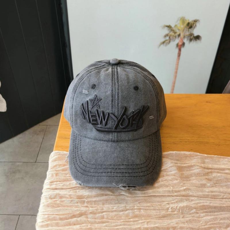 Fashion Letter Embroidery Baseball Cap Retro Washed Shabby Dad Hats Outdoor Cycling Travel Adjustable Sun Hats for Women Men