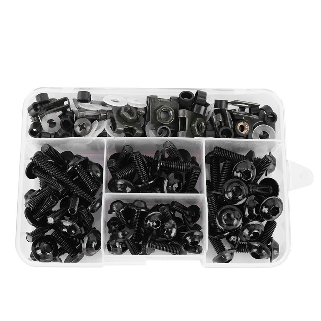 177pcs Motorcycle Screws Clip Fairing Bolt Universal M5 M6 Fit for Honda Sportbikes