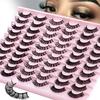 Wispy Flared Natural Long Russian False Eyelashes Shiny Eyelashes Eye Lash Extension Faux Mink Hair