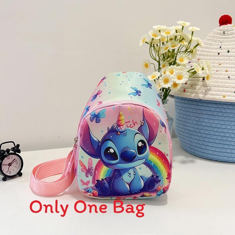 

Stitch Cartoon Kids Crossbody Bag With Breathable Oxford Fabric For Daily Use Style 1