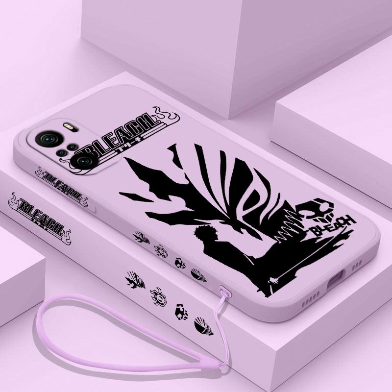 

Аніме BLEACH Kurosaki Ichigo Cover For Xiaomi Redmi Note 12 12Pro 11 11S 11T 10S 10 Pro Plus 5G Liquid Left Rope Phone Case Redmi Note 12 Pro 4G
