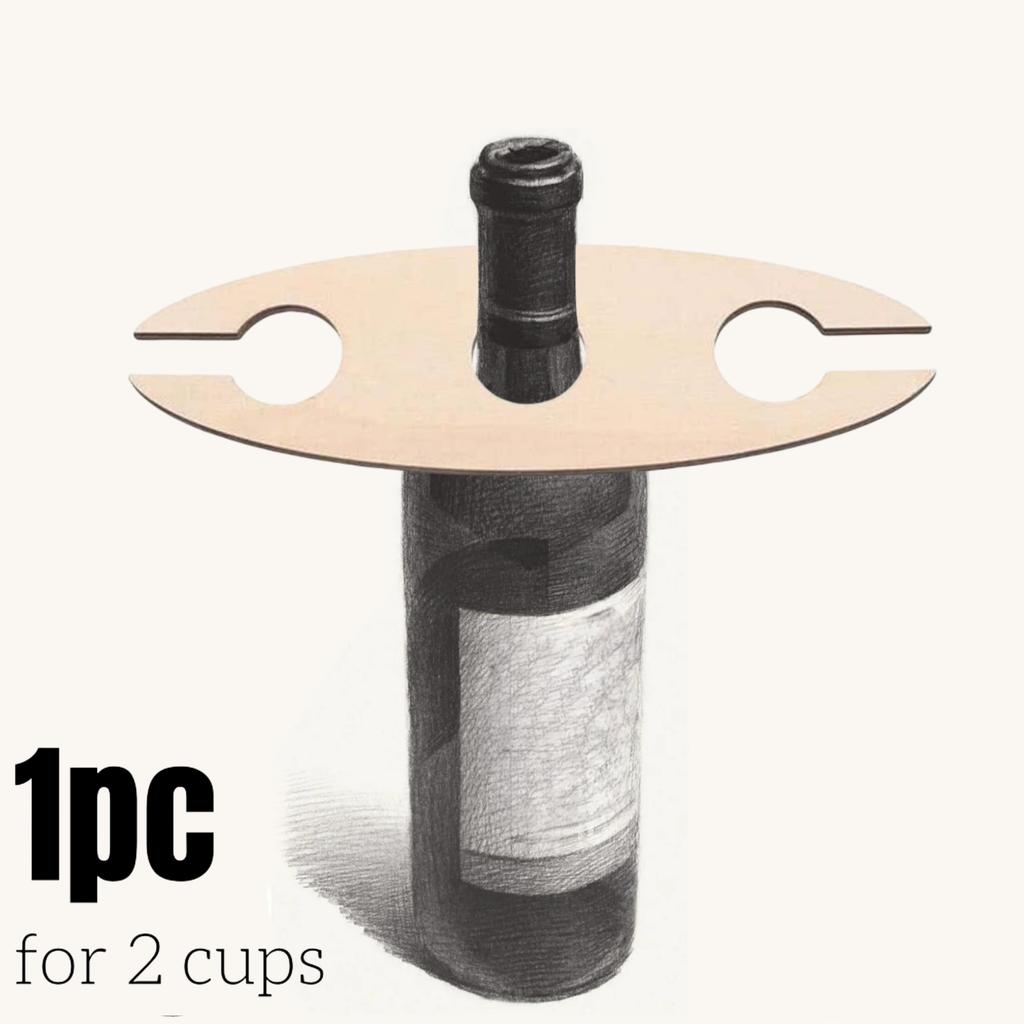 1/3pc Stackable Wooden Wine Rack Space-Saving Glass Cup Holder for Wine Enthusiasts Home Living Room Bar Display Wine Bottle Rac