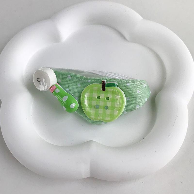 

Self-Deprecating Bear 10Cm Doll With Cute Apple Bib Set Cotton Doll Accessories 13Cm Doll Clothes High-Value Doll Clothes A1
