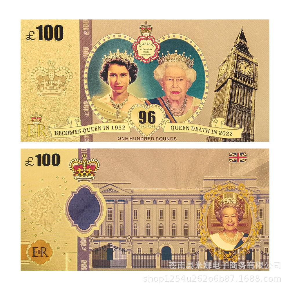 Plastic gold foil Elizabeth Diana Marilyn Monroe commemorative coin gold foil banknote currency queen portrait creative coin