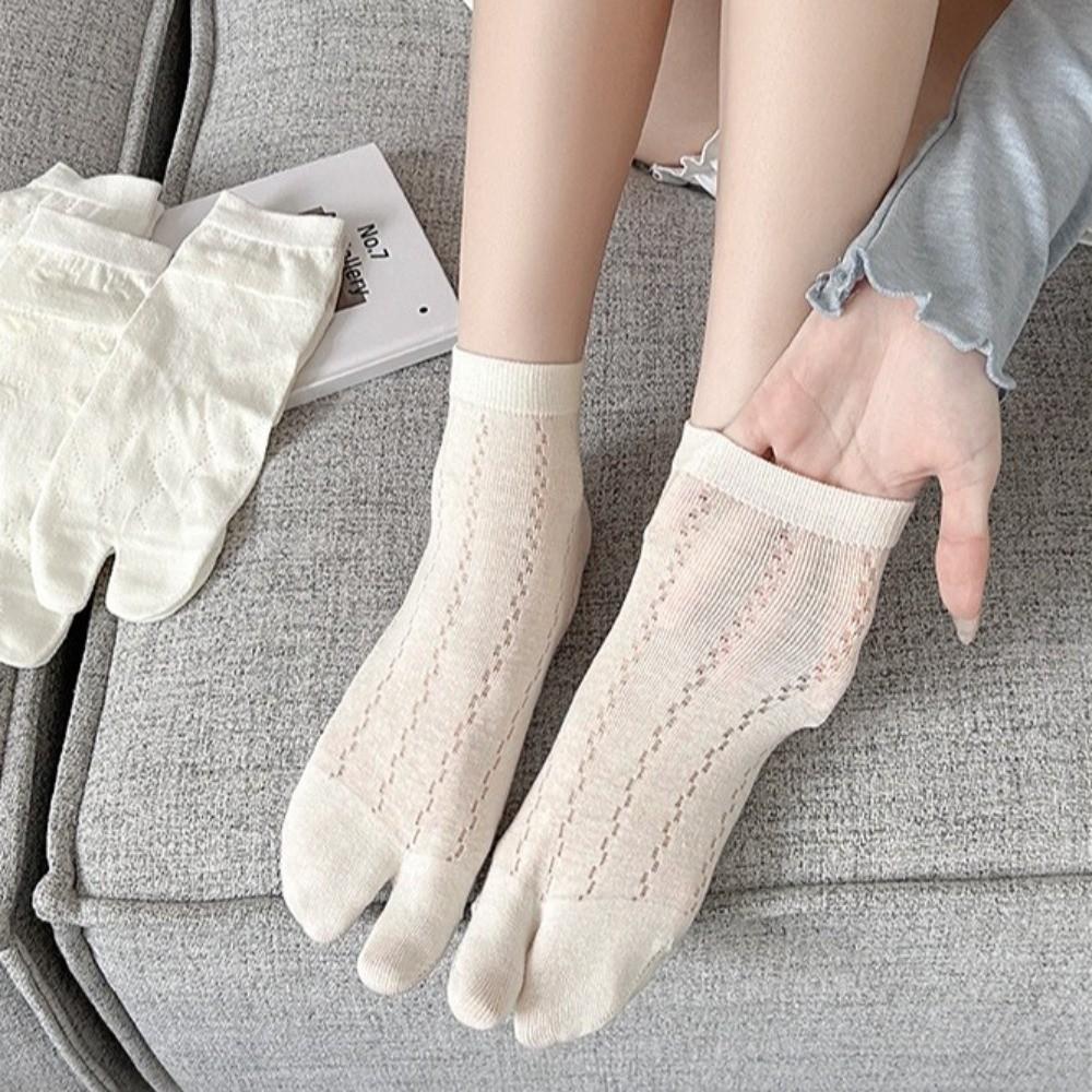 1Pair Thin Material Tabi Socks Cotton Hollow Out Socks New Toe Socks Summer Season