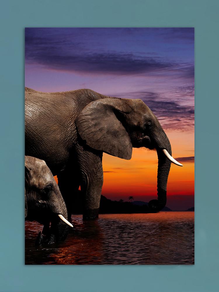 African Elephants Posters Modern Home Decor Animal Canvas Prints Wall Art Pictures for Living Room Interior Decorative Painting