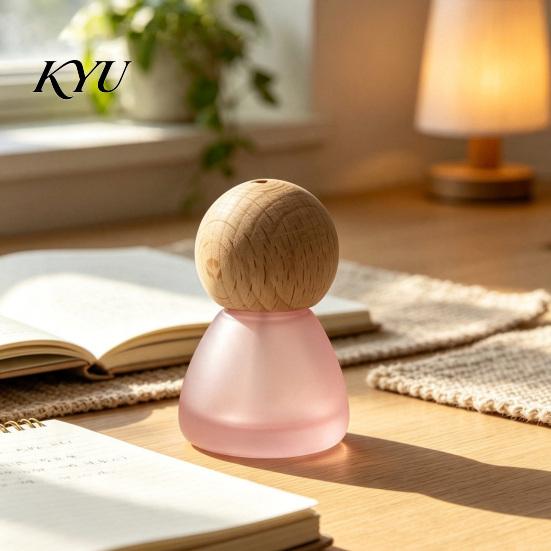 Small Glass Bottles for Oils Reed Diffuser Bottle with Stick, Fragrance Empty Bottle, Desktop Aromatherapy Vase Essential Oil Home Bedroom Office