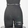 Black Leather Thigh Garter Belt - Punk Style Leg Harness for Women Nightclub Dancer Costumes
