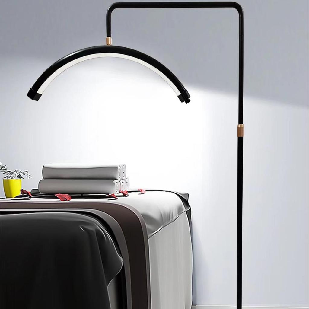 16-inch LED Beauty Light for Microblading, Manicure, Eyebrow Tattoo, Eyelash Extensions with Stepless Dimming U-Shaped Floor Design.