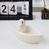 Simple High-grade Boat-shaped Candle Holders Cartoon Cute Animal Candlestick Holder Ins Desktop Candlestick Ornament Dinner Room