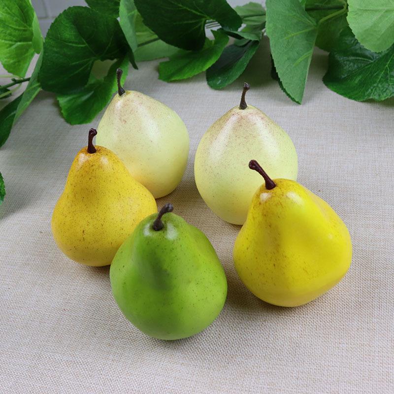 Simulated Fruit & Vegetable Props: Snow Pear, Banana, Grape, Orange for Cabinet Decor