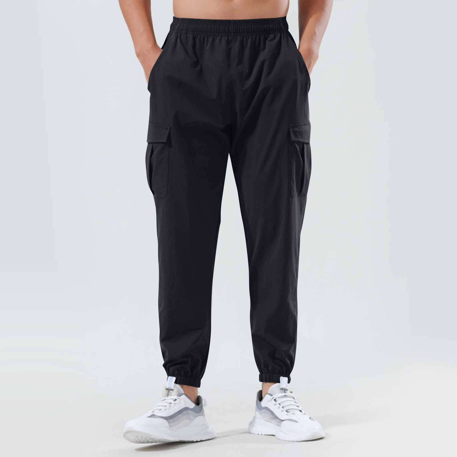 Men s Multi Pocket Jogger Trousers  Casual Sportswear Trousers XXXL